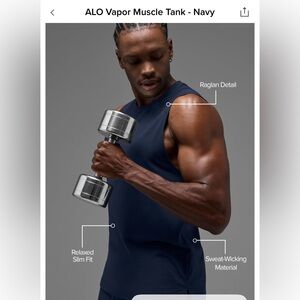 Alo Vapor Muscle Tank NWT